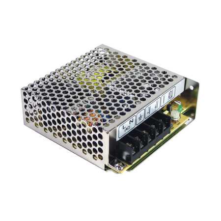 RT-50A Switching power supply, closed, 46.5W, 5/12/-5V, MEAN WELL