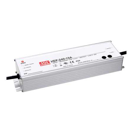HEP-240-24A switching power supply, industrial, IP65, 240W, 24V, 10A, MEAN WELL