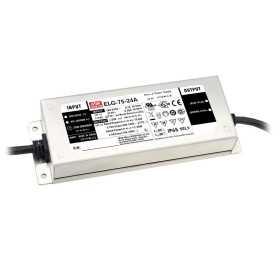 ELG-75-12B-3Y Led driver, IP67 60W, 12V, 5A CV+CC dimmable + PE, MEAN WELL