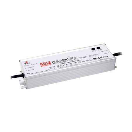 HLG-100H-36B LED driver, IP67 95W, 36V, 2.65A CV+CC dimmable, MEAN WELL