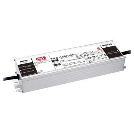 HLG-150H-48 LED driver, IP67 153.6W, 48V, 3.2A CV+CC, MEAN WELL