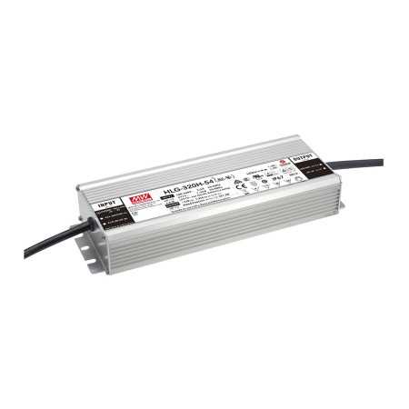HLG-320H-48B LED driver, IP67 321W, 48V, 6.7A CV+CC dimmable, MEAN WELL