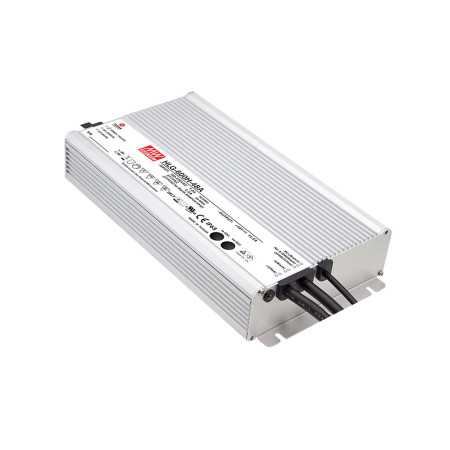 HLG-600H-12B LED driver, IP67 480W, 12V, 40A CV+CC dimmable, MEAN WELL
