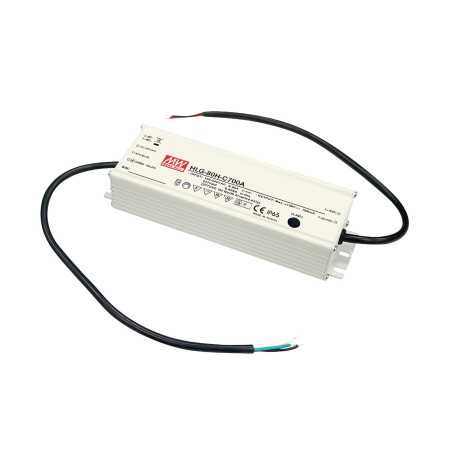 HLG-80H-C350AB LED driver, IP65 89.95W, xxV, 350mA CC dimmable, MEAN WELL