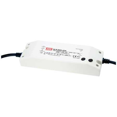 HLN-80H-36A Led driver, IP64 82W, 36V, 2.3A CV+CC, MEAN WELL