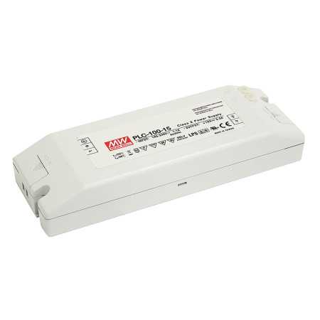 PLC-100-48 Led driver, Class2 PFC 96W, 48V, 2A CV+CC, MEAN WELL