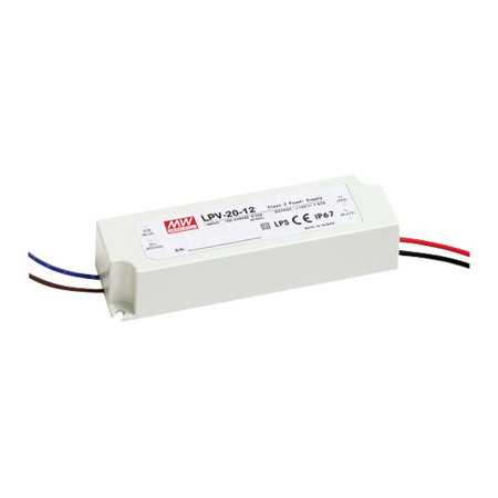 LPV-20-24 Led driver, Class2 20W, 24V, 0,84A CV, MEAN WELL