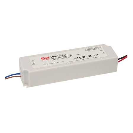 LPV-100-15 Led driver, IP67 100W, 15/6,7A CV, MEAN WELL