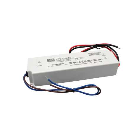 LPV-150-12 Led driver, IP67 120W, 12V, 10A CV, MEAN WELL