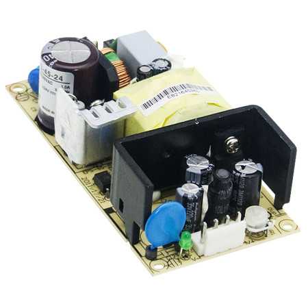 EPS-45-15 switching power supply, open-frame, 49W, PFC 15V, 3A, MEAN WELL