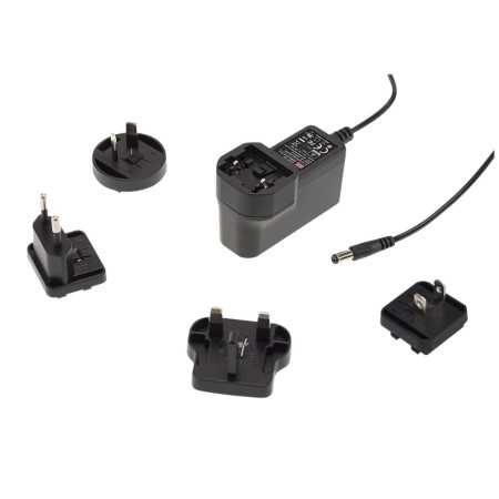 GSM18E07-P1J Plug-in switching power supply, 15W, 7.5V, 2A medical,, MEAN WELL