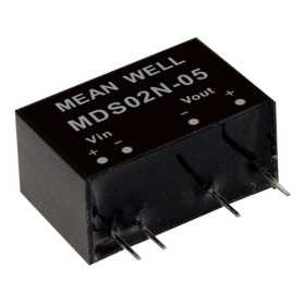 MDD02L-09 DC/DC Converter 5:9V 111mA 2W, MEAN WELL