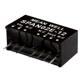 SPAN02A-05 DC/DC Converter 9-18V:+5V 400mA 2W, MEAN WELL