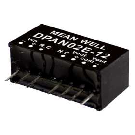 DPAN02E-15 DC/DC converter 4.5-9V:+/-15V 67mA 2W, MEAN WELL