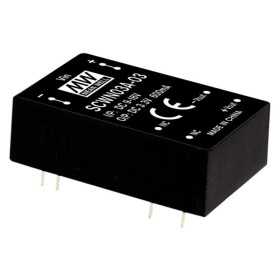 SCWN03A-12 DC/DC Converter 9-18V:+12V 250mA 3W, MEAN WELL