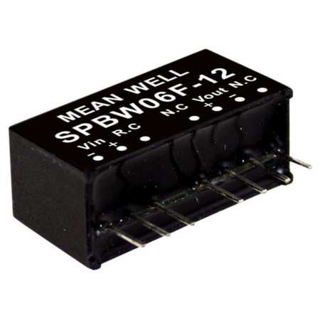 SPBW06F-15 DC/DC Converter 9-36V:+15V 400mA 6W, MEAN WELL