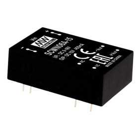 SCWN06B-12 DC/DC Converter 18-36V:+12V 500mA 6W, MEAN WELL