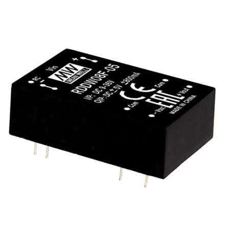 RDDW08G-15 DC/DC Converter 18-75V:+/-15V +/-265mA 8W, MEAN WELL