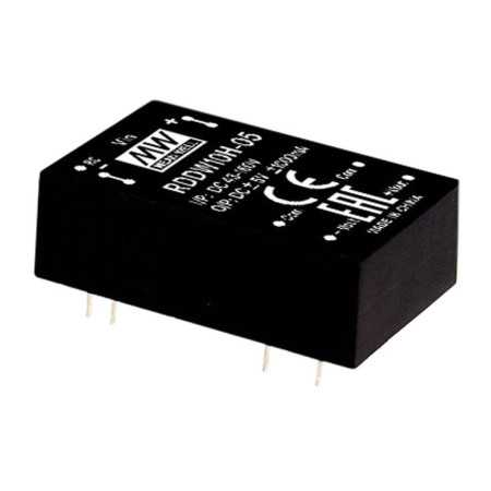 SCW12A-12 DC/DC Converter 9-18V:+12V 1000mA 12W, MEAN WELL