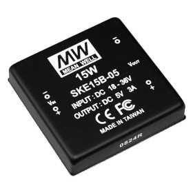SKE15B-24 DC/DC Converter 18-36V:+24V 625mA 15W, MEAN WELL