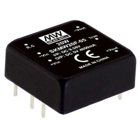 SKA20A-12 DC/DC converter 9-18V:+12V 1666mA 19.2W, MEAN WELL