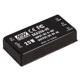 MDS20A-05 DC/DC Converter 9-18V 5V 4000mA 20W, MEAN WELL
