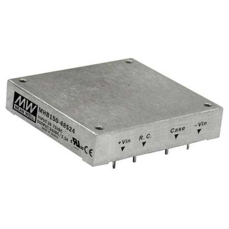 MHB150-48S24 DC/DC Converter 36-75V:24V 6.25A 150W, MEAN WELL