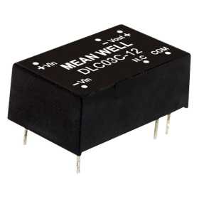 DLC03C-12 DC/DC Converter 36-75V:+/-12V 125mA 3W, MEAN WELL