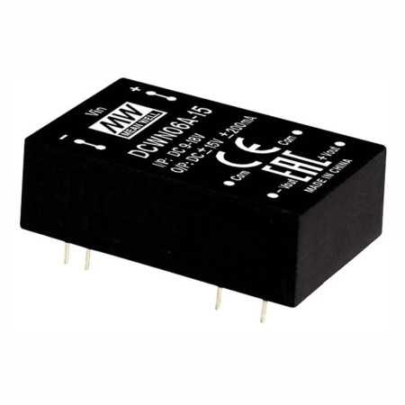 DKMW06F-12 DC/DC Converter 9-36V:±12V ±0.25A 6W, MEAN WELL