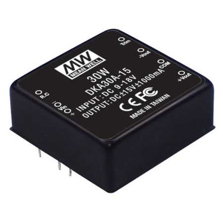 DKA30C-12 DC/DC Converter 36-72V, ±12V ±1250mA 30W, MEAN WELL