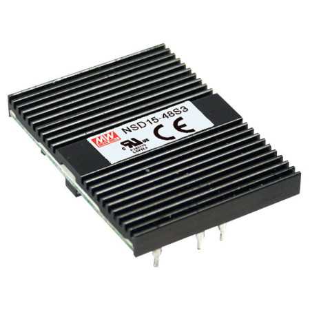 NSD15-48D15 DC/DC converter 18-72V:+/-15V 500mA, MEAN WELL