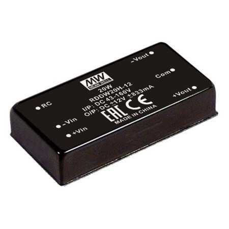 RDDW20UW-24 DC/DC converter 8.5-160V±5V ±0417A 20W, MEAN WELL