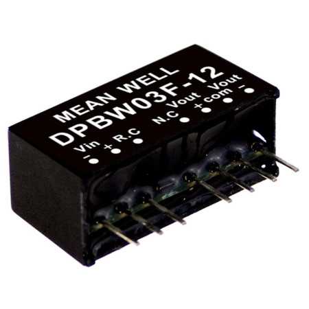 DPBW06G-05 DC/DC converter 18-75V:+/-5V 600mA 6W, MEAN WELL