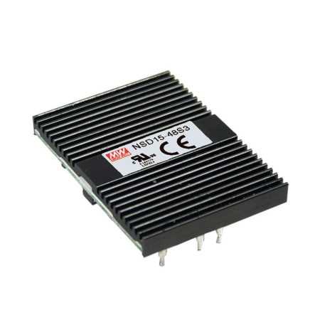 NSD15-48S12 DC/DC converter 18-72V: +12V 1250mA, MEAN WELL