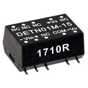DETN01N-05 SMD DC/DC converter 24:+/-5V +/-100mA, MEAN WELL