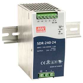 SDR-240-24 DIN rail power supply, 240W, 24V, 10A, MEAN WELL - BiF Electronic