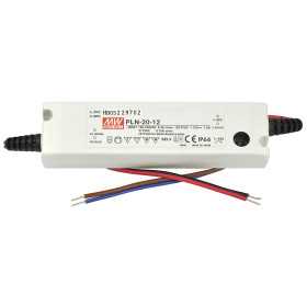 PLN-20-48 Led driver, PFC 20W, 48V, 0,42A CV+CC, MEAN WELL - BiF Electronic