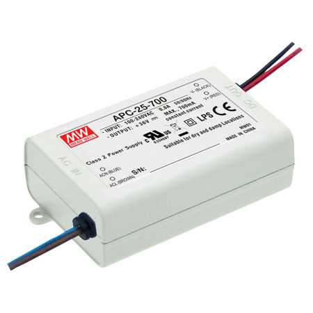APC-25-500 Led driver, 25.2W, 15-50V, 500A CC, MEAN WELL - BiF Electronic