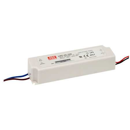 LPC-35-1400 Led driver, Class2 9-24V, 1400mA CC, MEAN WELL - BiF Electronic