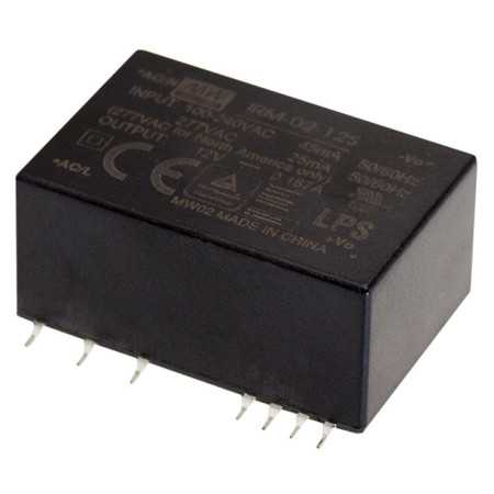 IRM-02-9S switching power supply, module, 2W, 9V, 0.222A SMD, MEAN WELL - BiF Electronic