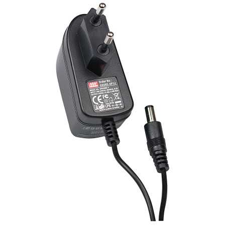 GS06E-2P1J Plug-in switching power supply, 6W, 9V, 0.66A ErP-2, MEAN WELL - BiF Electronic