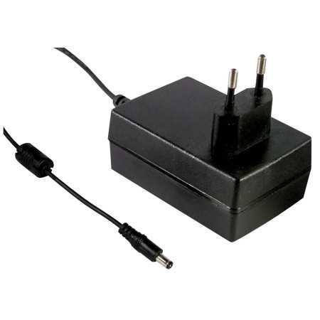 GST18E09-P1J Plug-in switching power supply, 18W, 9V, 2A ErP-2, MEAN WELL - BiF Electronic