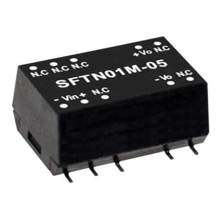 SFTN01N-05 SMD DC/DC converter 24:5V 200mA, MEAN WELL - BiF Electronic