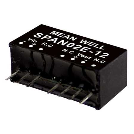 SPAN02B-05 DC/DC Converter 18-36V:+5V 400mA 2W, MEAN WELL - BiF Electronic