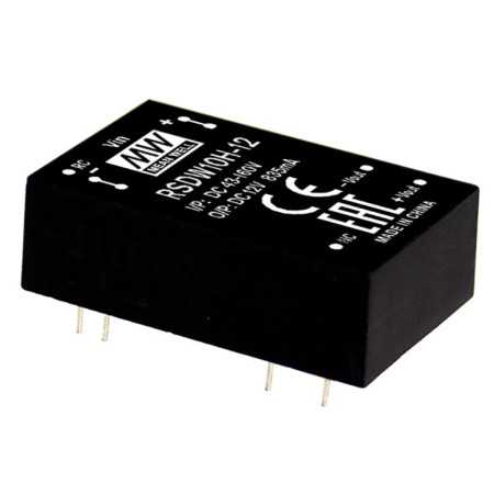 RSDW10H-05 DC/DC Converter 43-160V:+5V 2000mA 10W, MEAN WELL - BiF Electronic