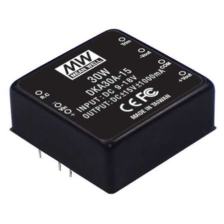 DKA30B-05 DC/DC Converter 18-36V, ±5V ±2500mA 25W, MEAN WELL - BiF Electronic