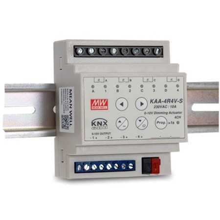 KAA-4R4V-10S KNX 4 channel actuator, 10A per channel, MEAN WELL - BiF Electronic