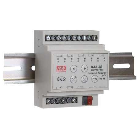 KAA-8R-10S KNX 8 channel actuator, 10A per channel, MEAN WELL - BiF Electronic