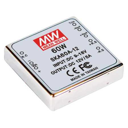 SKA60C-15 DC/DC Converter 36-75V:+15V 4A 60W, MEAN WELL - BiF Electronic