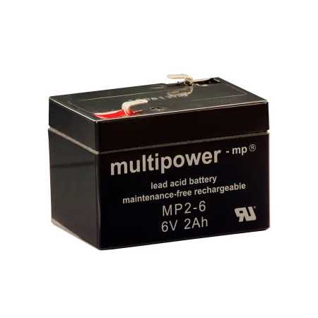 Multipower MP2-6 6V 2Ah AGM Battery